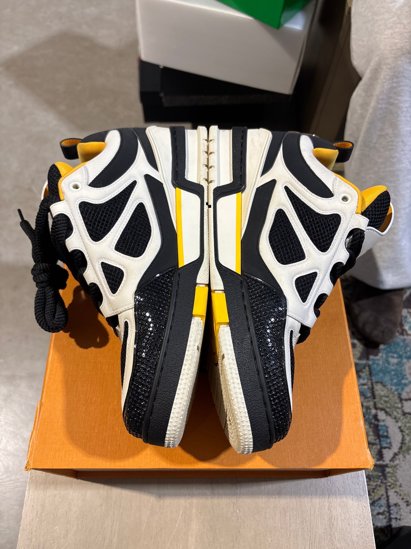Louis Vuitton Skate Black and Yellow Used Sz 9.5