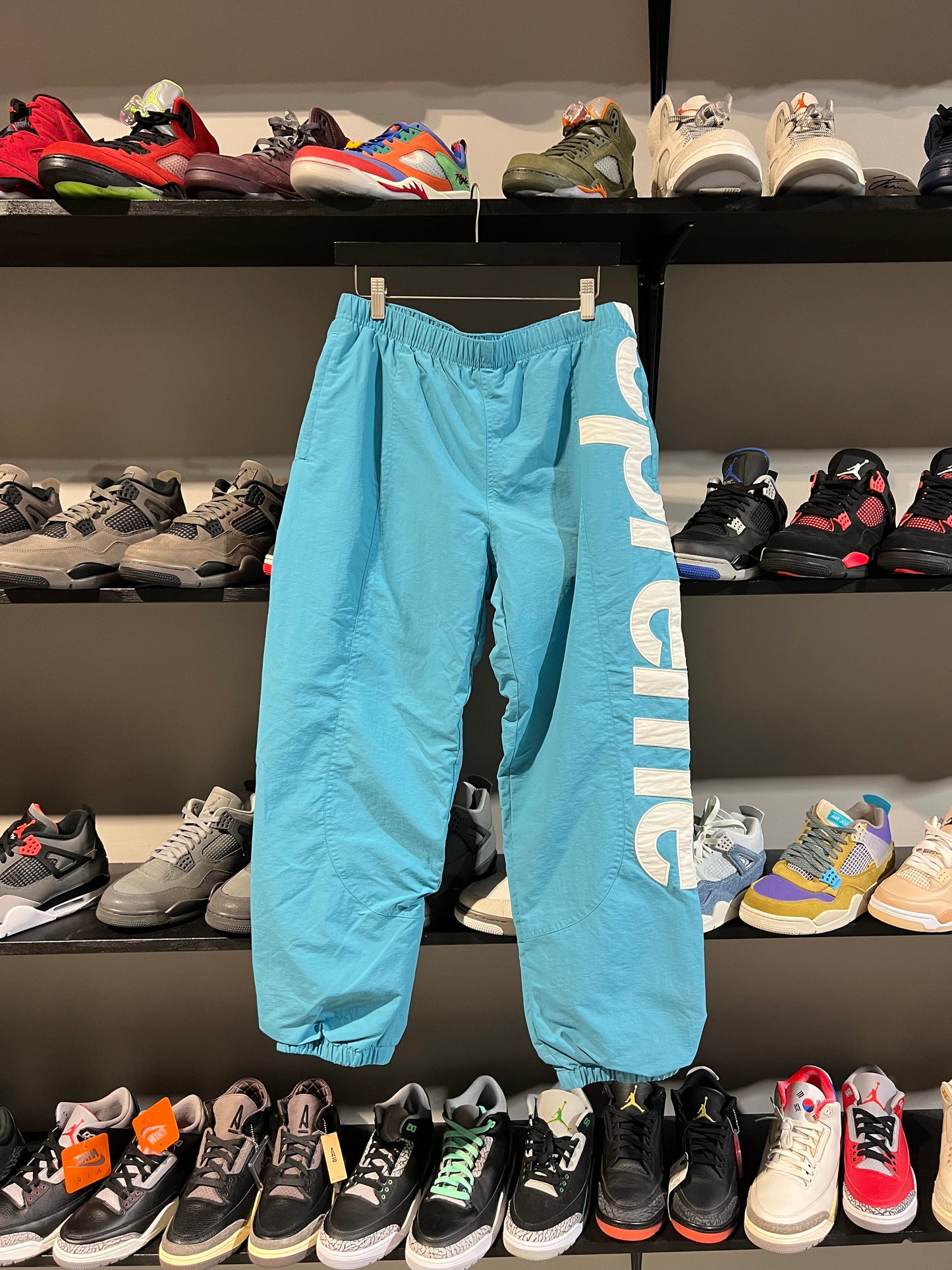 Supreme Spellout Blue Track Pants