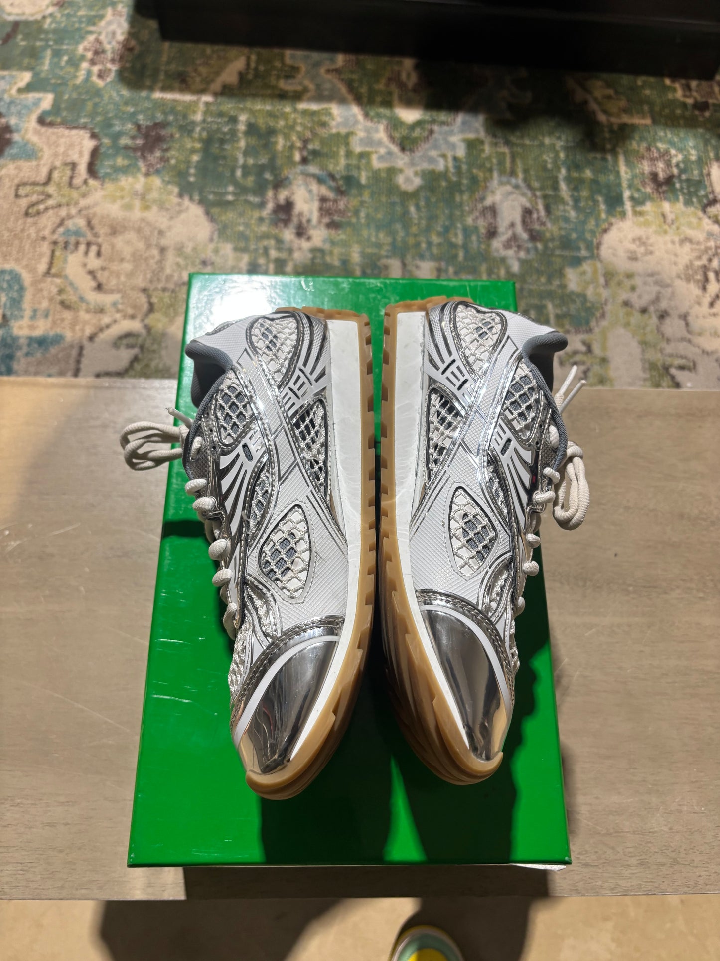 Bottega Orbit Silver/Gum Used Sz 5.5