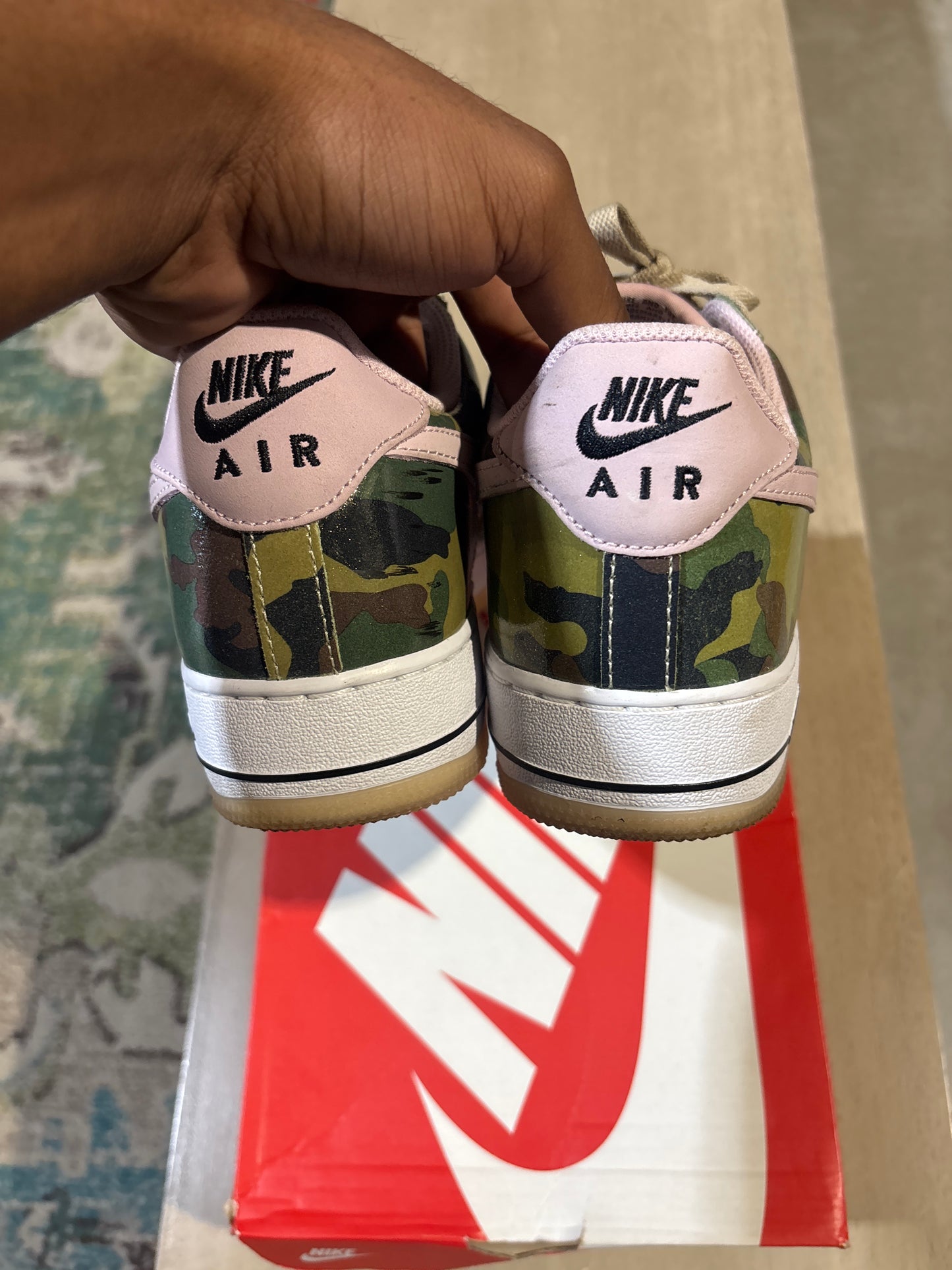 Nike Af1 Camo/Pink Used Sz 9