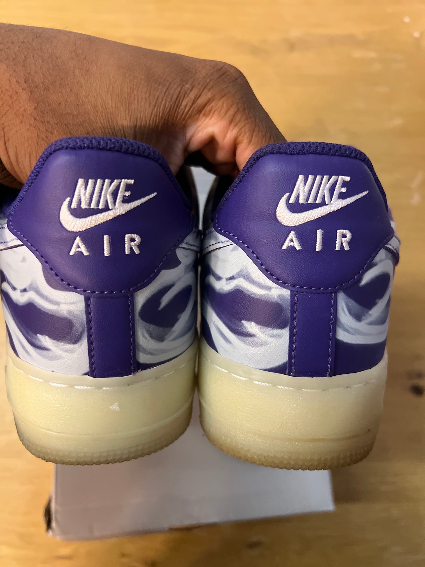 Air Force 1 low purple skeleton sz11