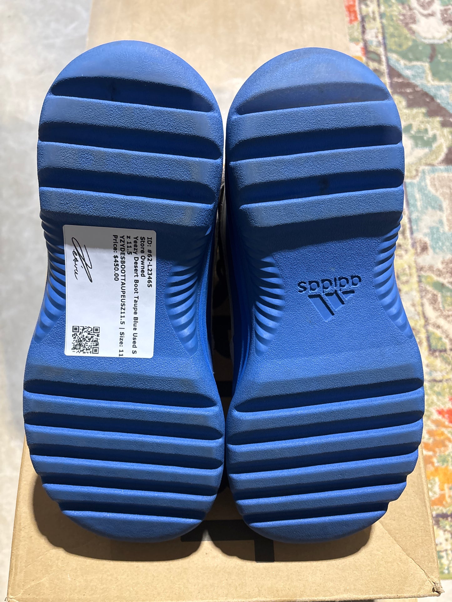 Yeezy Desert Boot Taupe Blue Used Sz 11.5