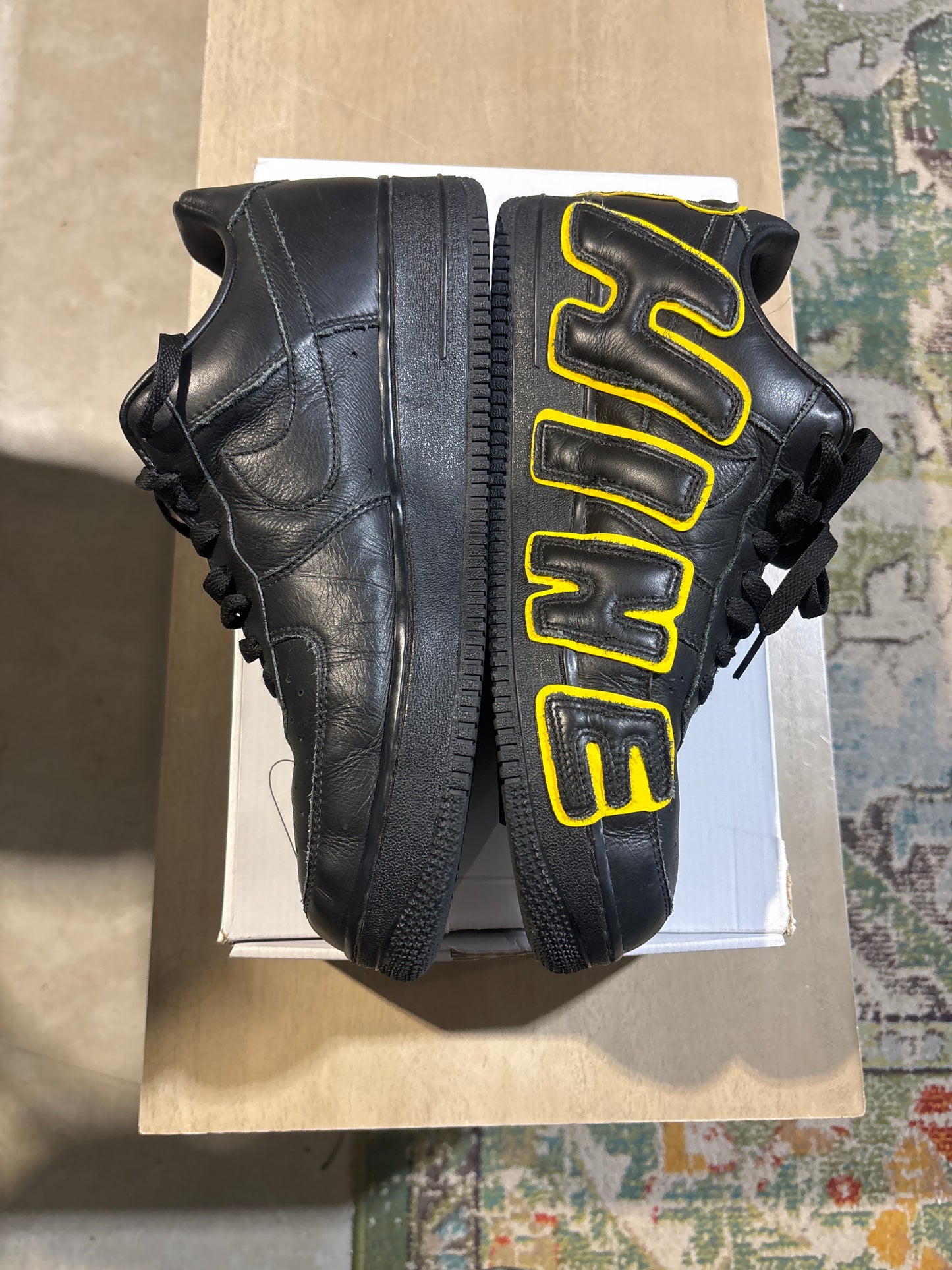 CPFM AF1 Black/Green/Yellow Used Sz 12
