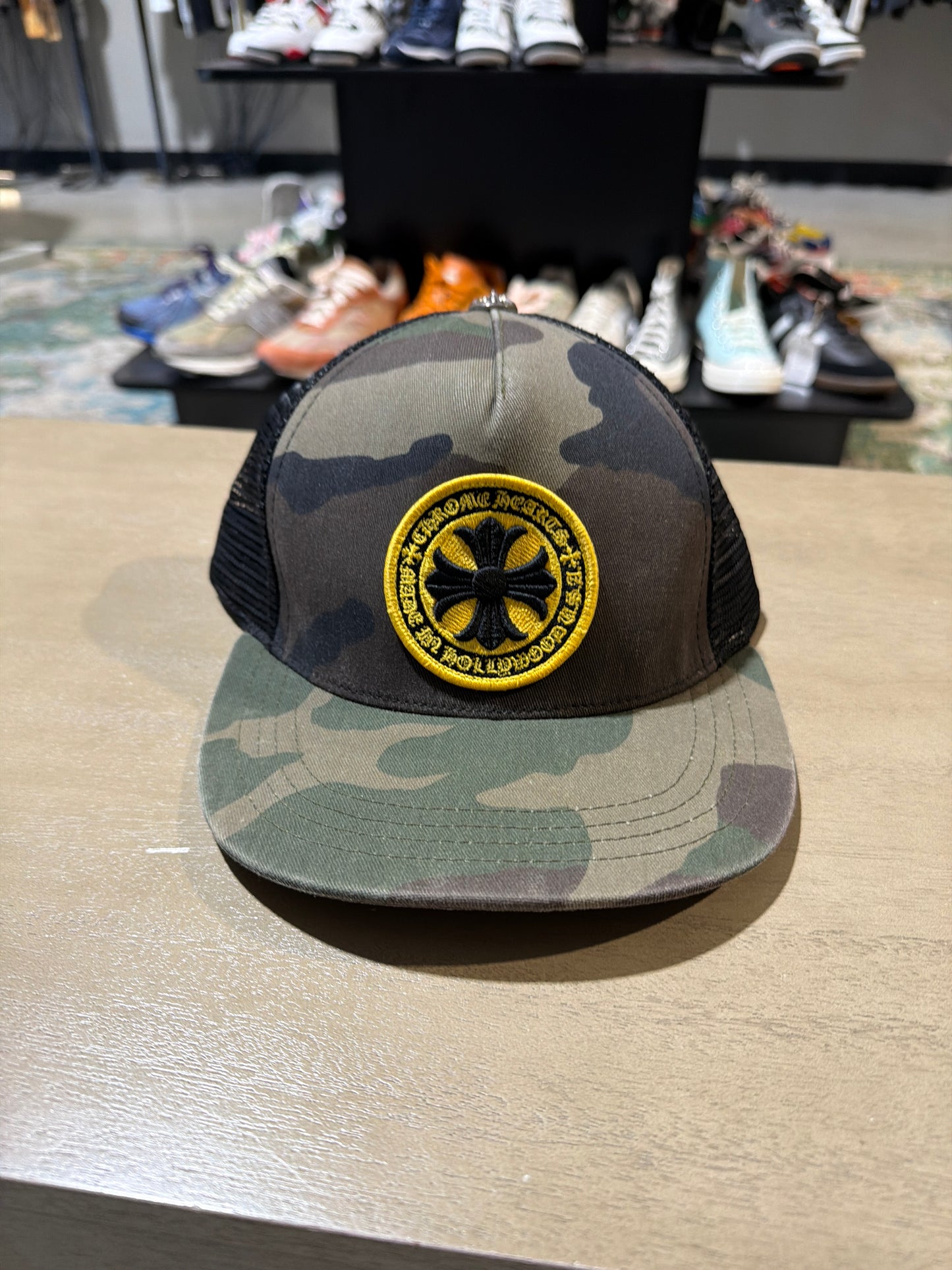 Chrome Plus Cross Camo Stamp Trucker