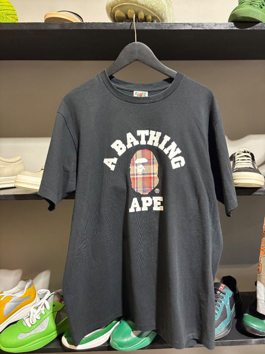 Bape College Tee Burberry Black