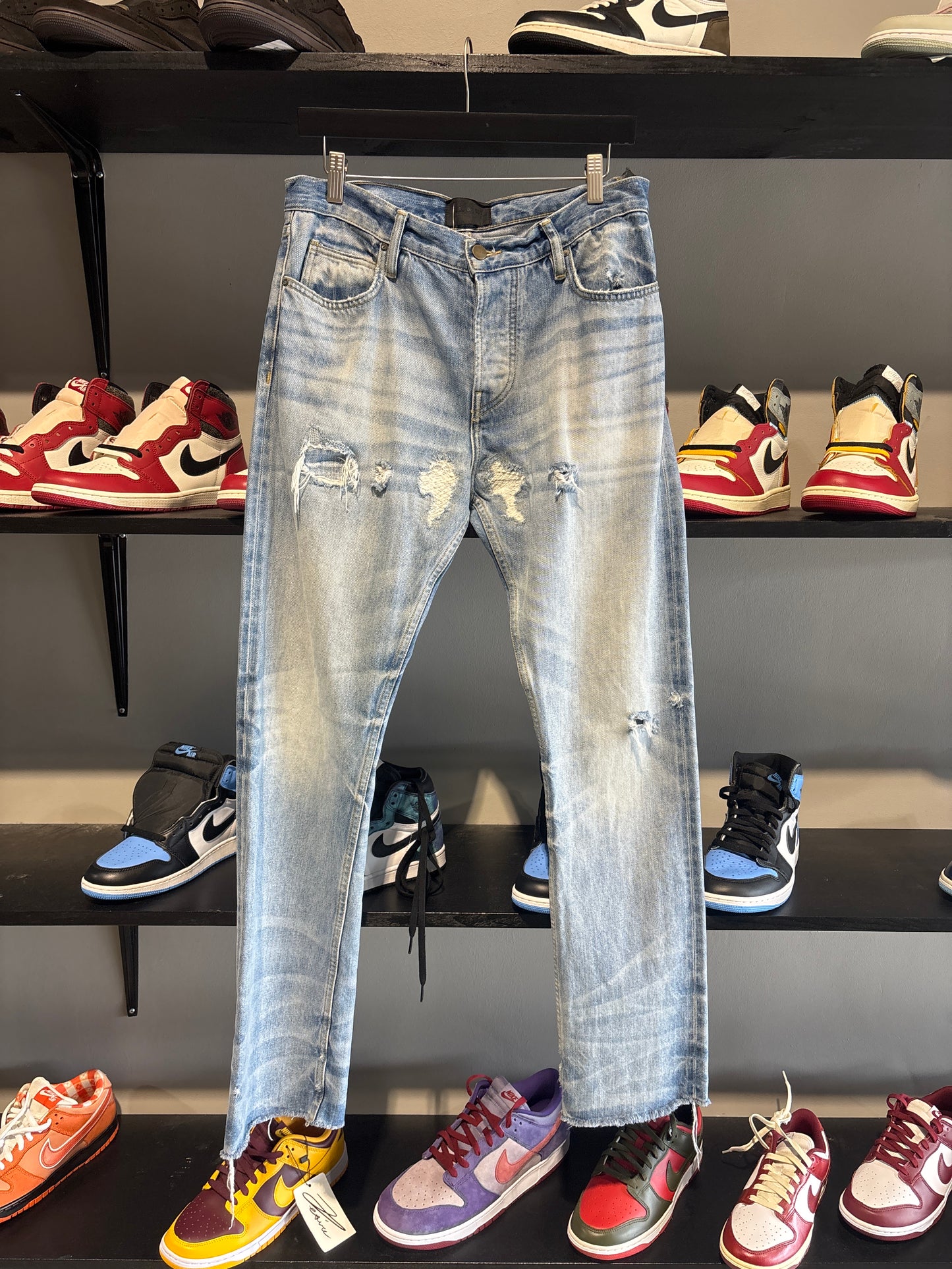 fear of god distressed jeans