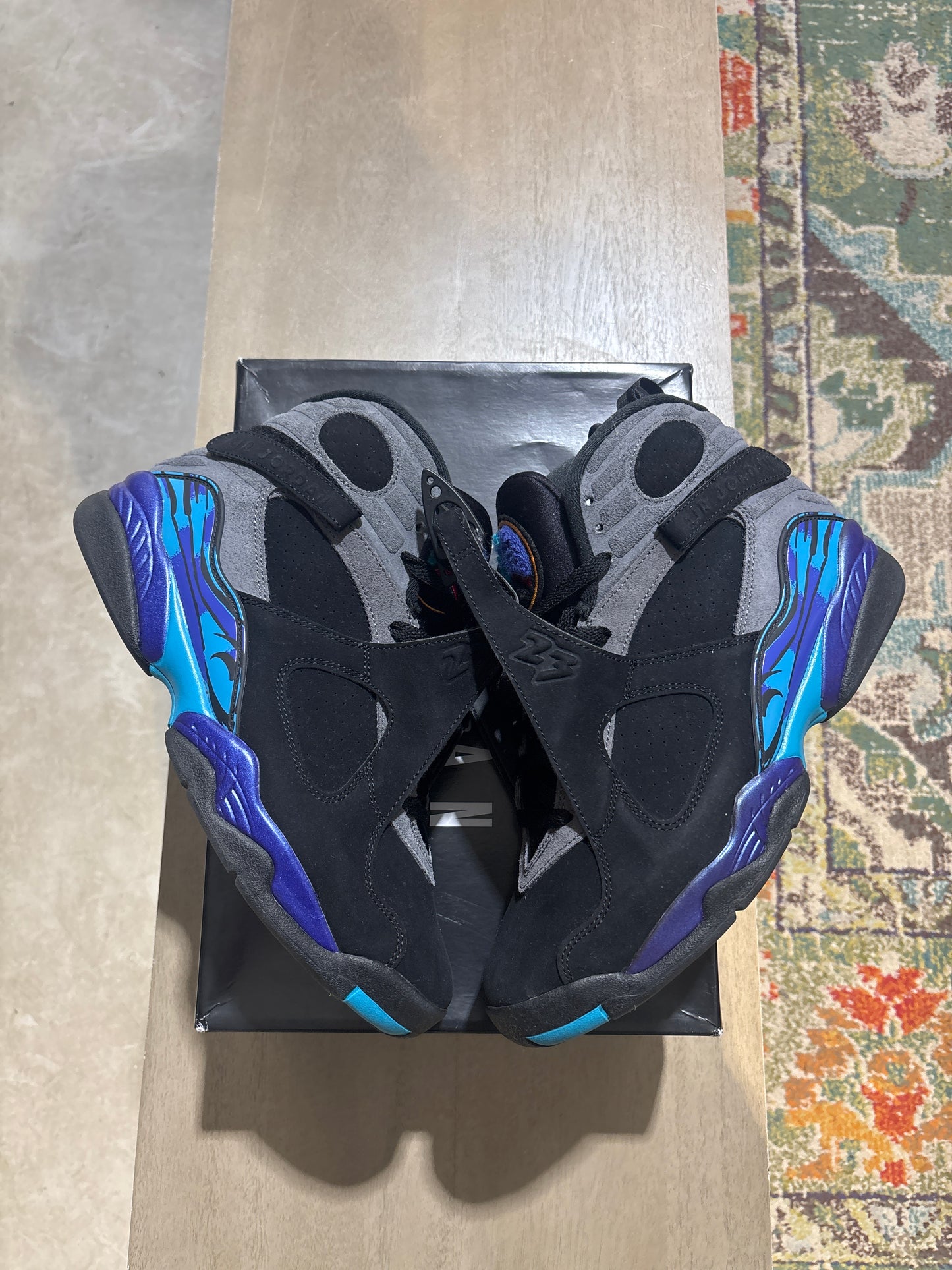 Air Jordan 8 aqua used sz 10