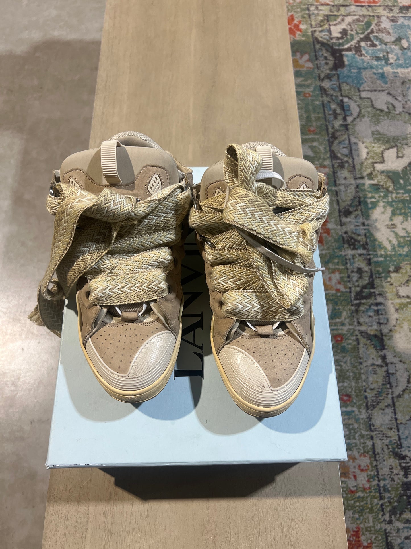 Lanvin curb sneaker brown/brown used sz 10