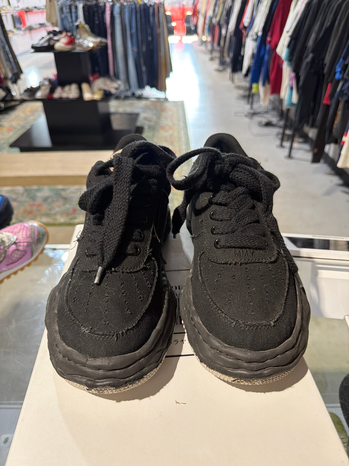 Maison Mihara Black/Black Wayne Canvas Used Sz 12