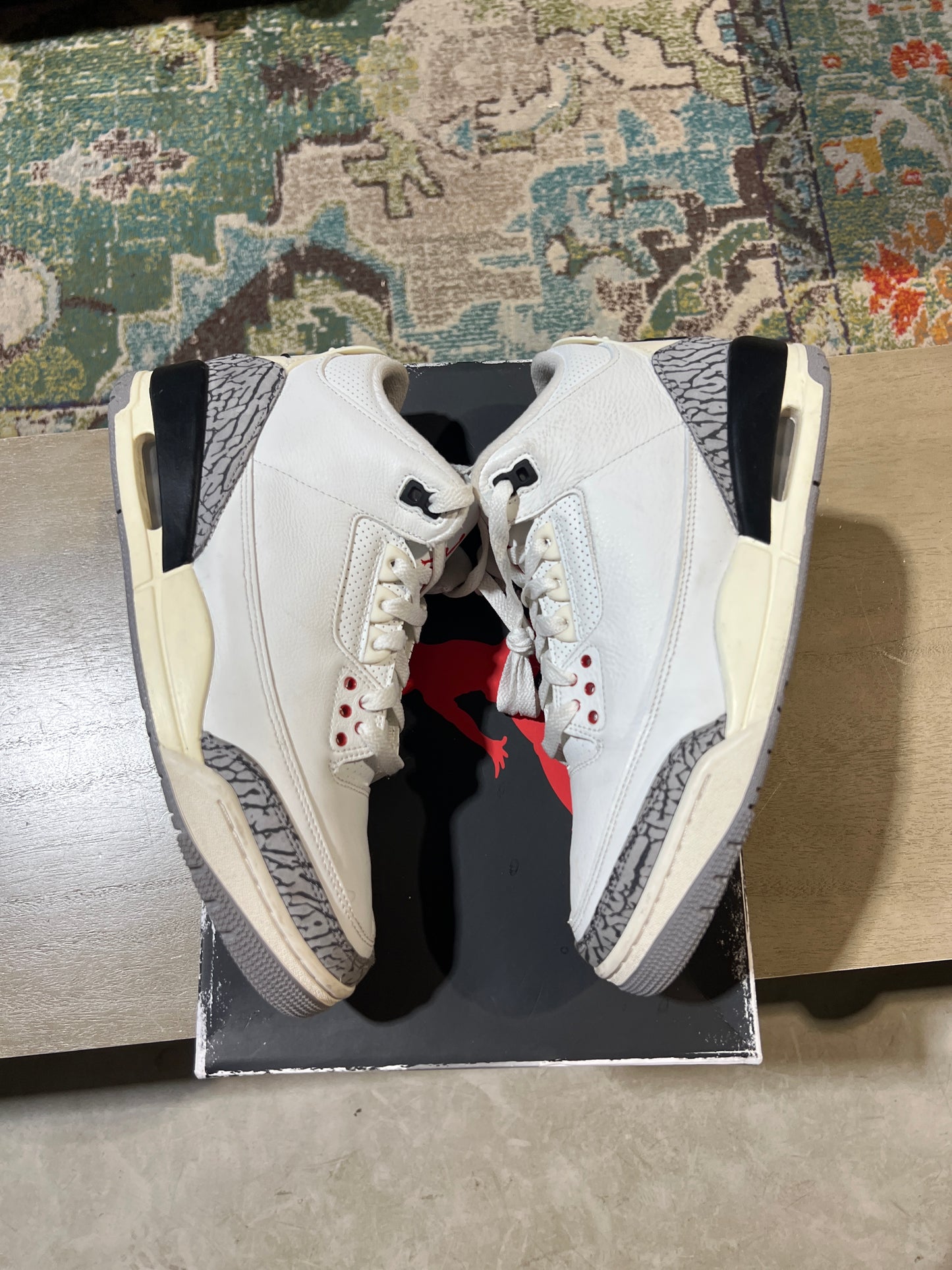 Jordan 3 White Cement Used Sz 9