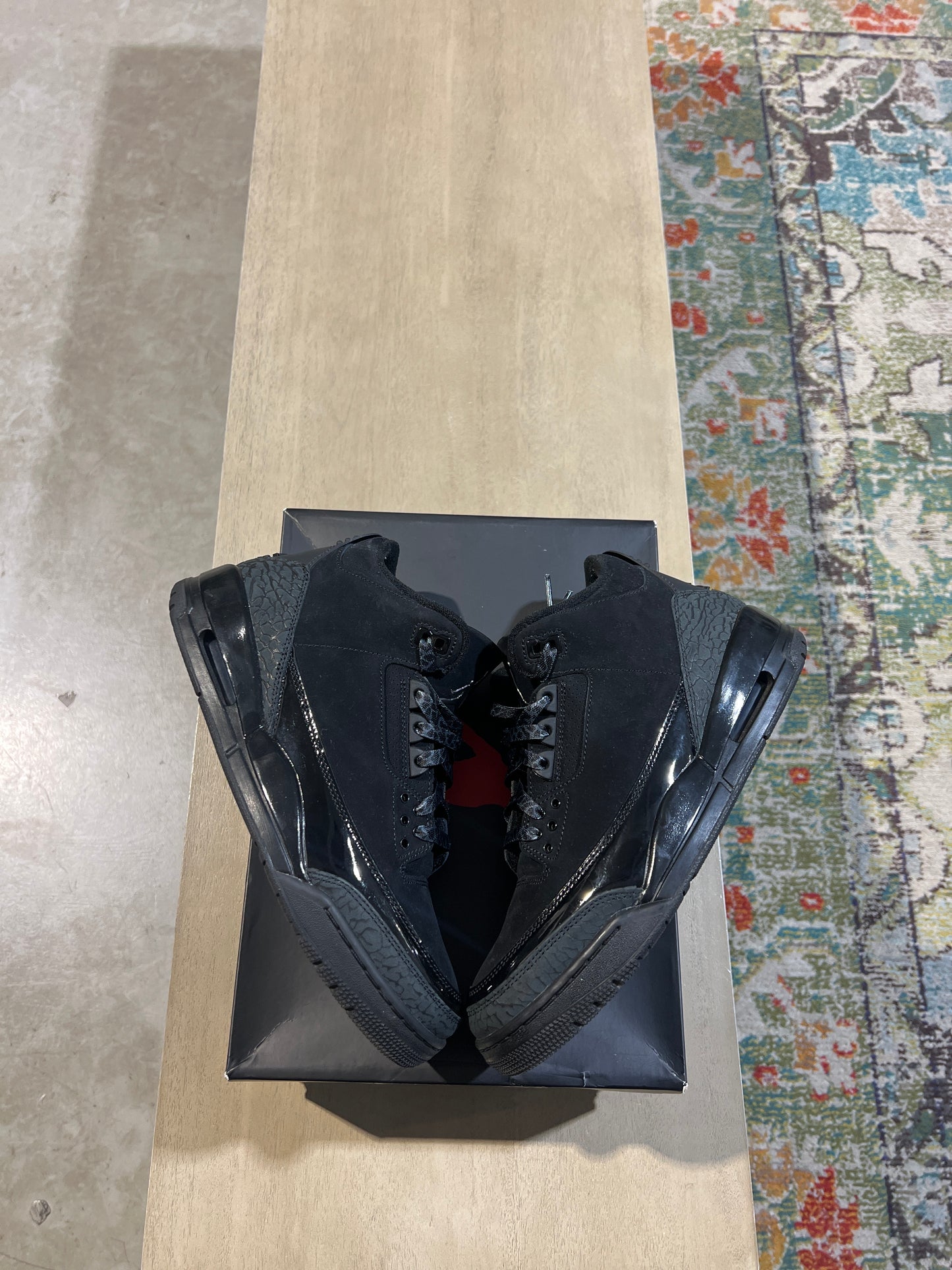 Jordan 3 Black Cat Used Sz 9