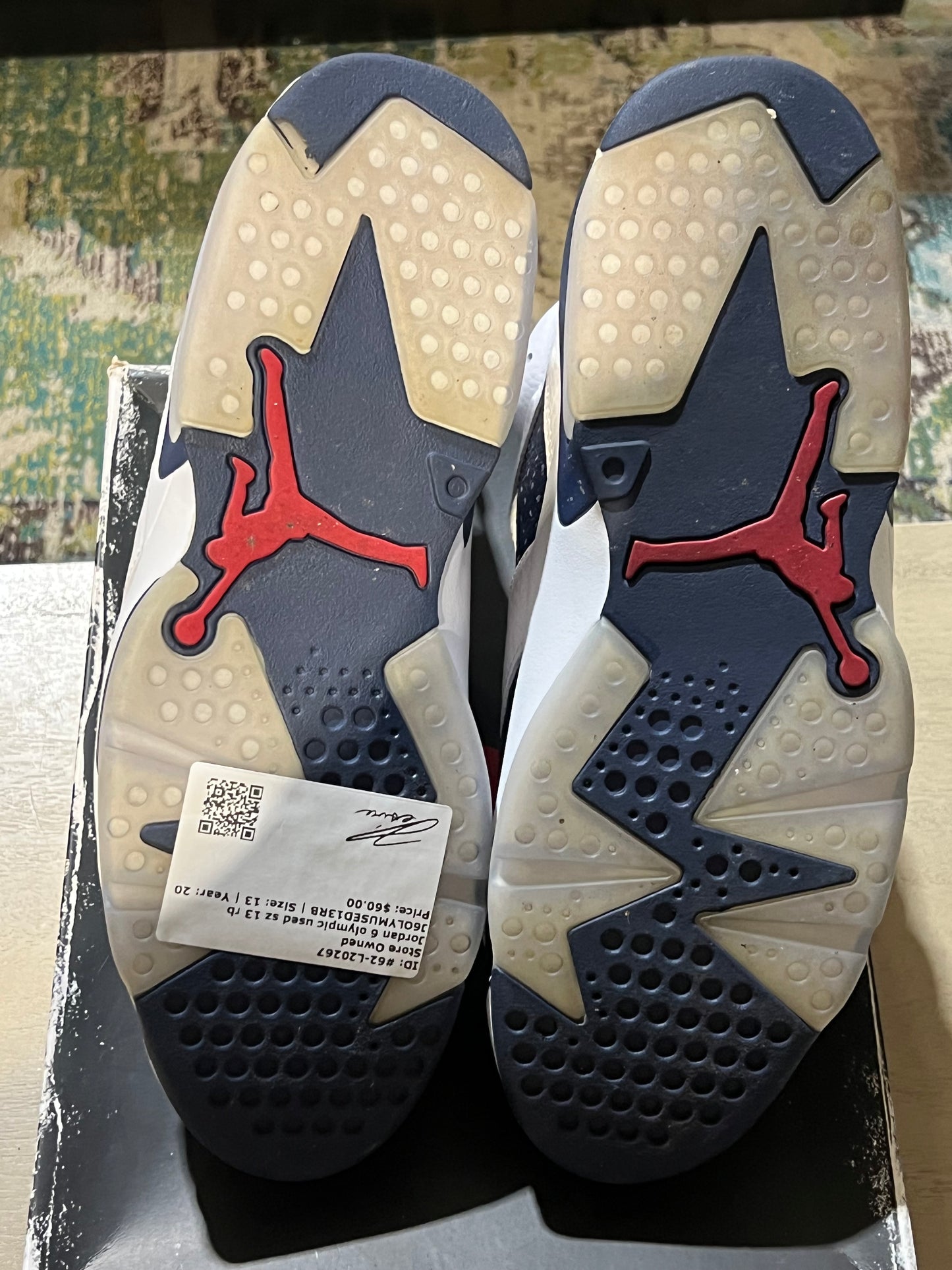 Jordan 6 olympic used sz 13 rb