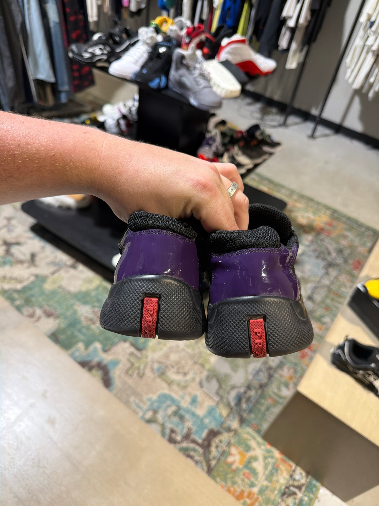 PRADA CUP PURPLE/BLACK SZ 6.5 NB