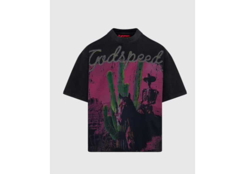 Godspeed west world cropped tee black