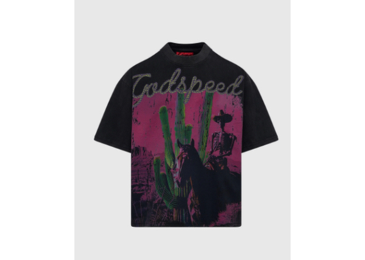 Godspeed west world cropped tee black