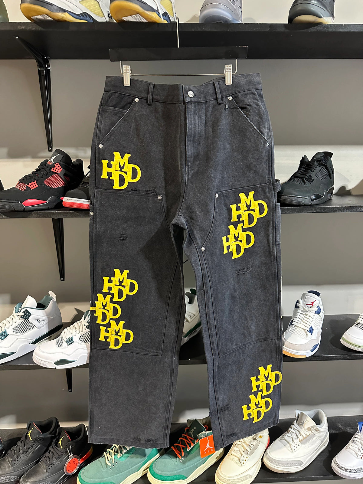 Happy Memories Don't Die Patch Knee Pants Black/Yellow
