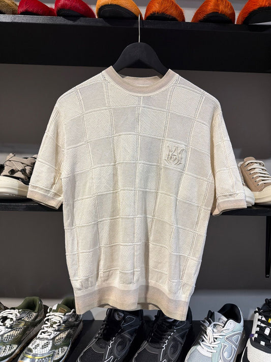 Amiri Knitted Tee Cream