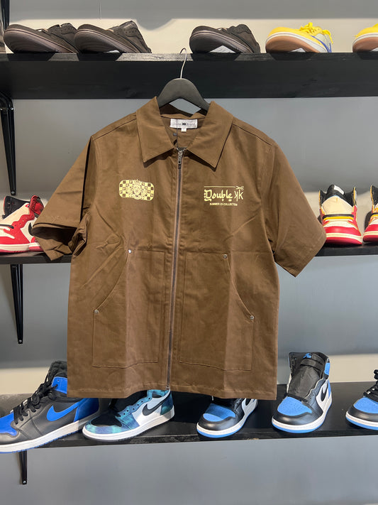 Double K Brown Zip Up