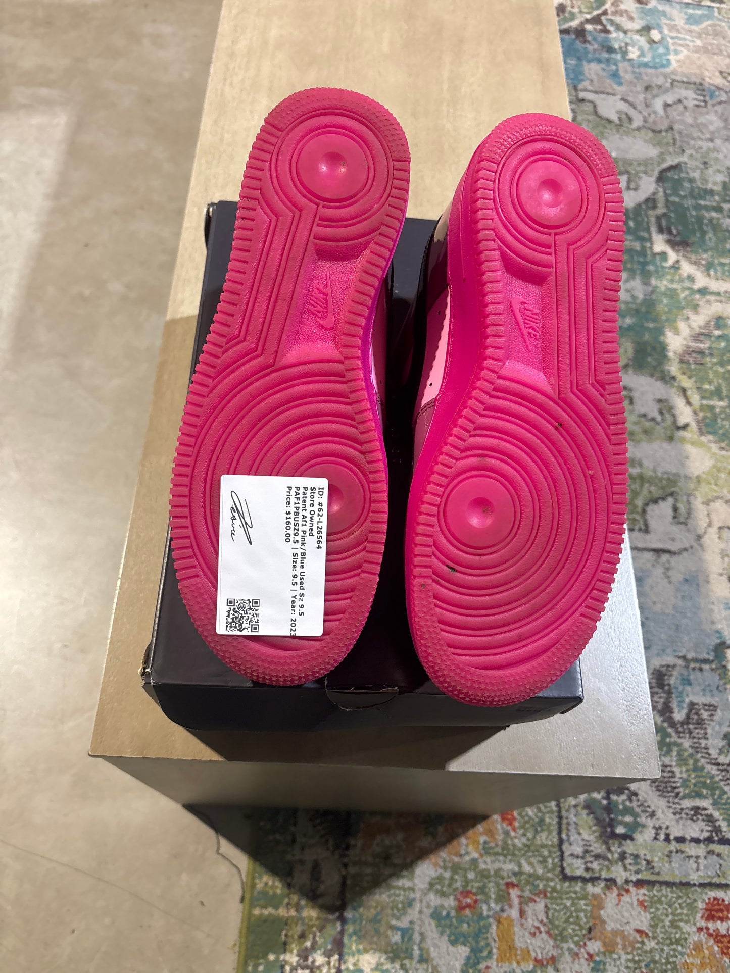 Patent Af1 Pink/Blue Used Sz 9.5