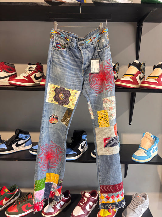 Cout De La Liberte Patchwork Flare Jeans - Pre-Owned