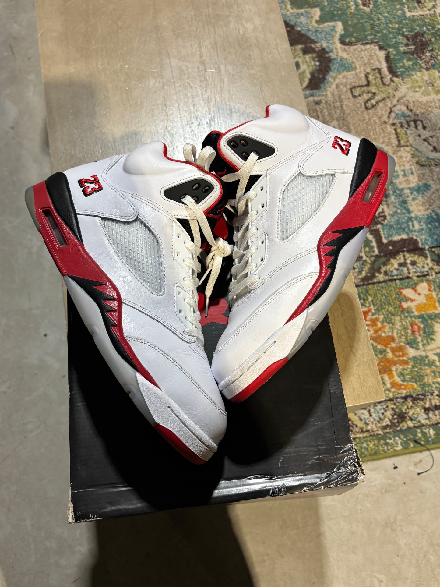 Jordan 5 Fire Red Used Sz 11.5