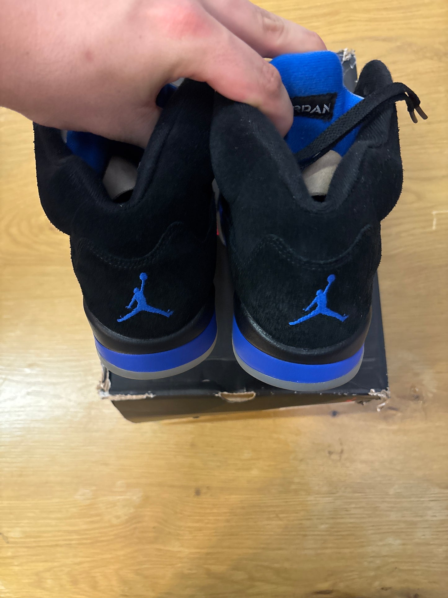 AIR JORDAN 5 RETRO RACER BLUE Used Sz 8.5