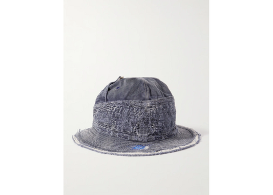 kapital distressed navy bucket hat