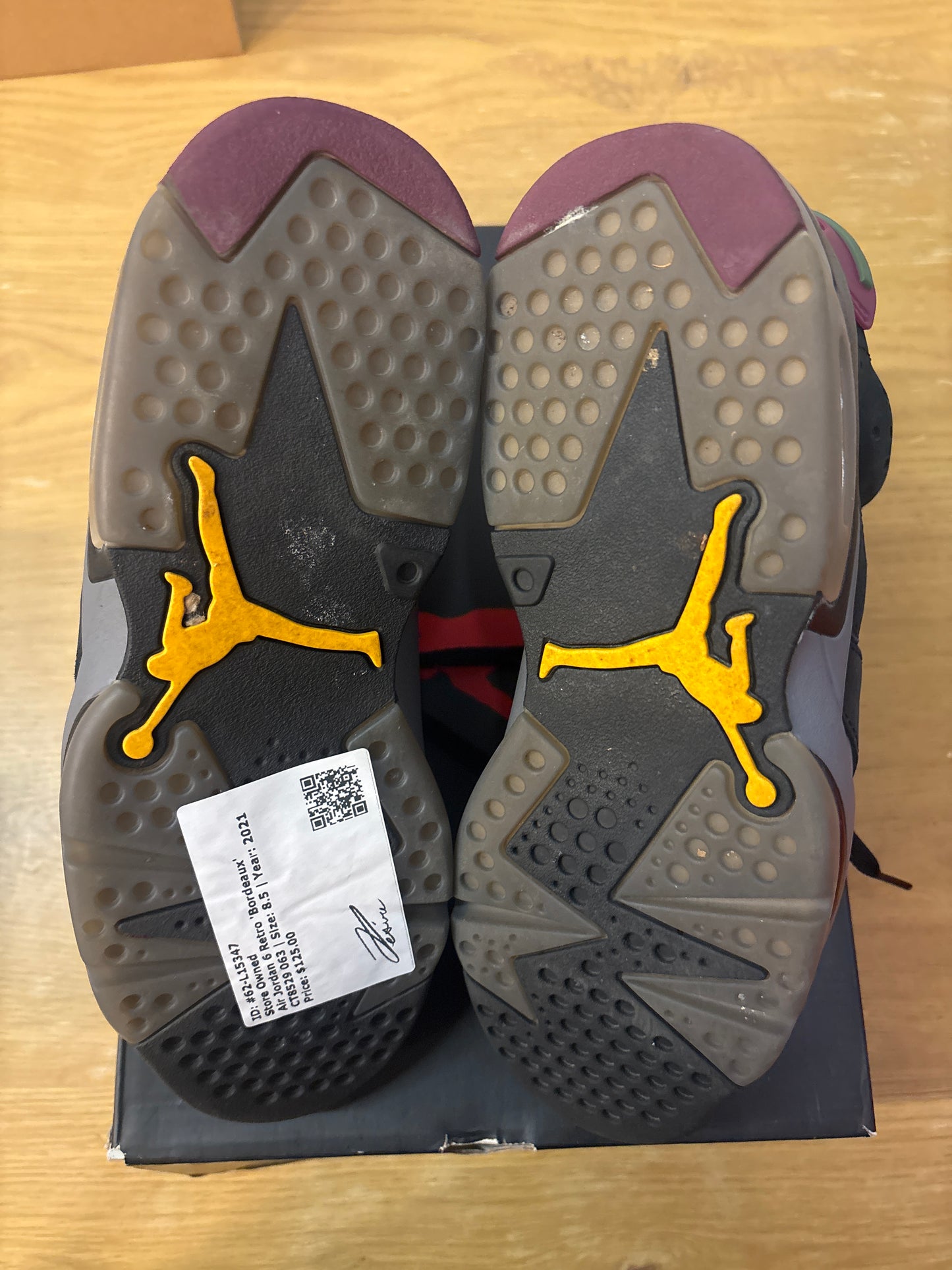 JORDAN 6 BORDEAUX USED SZ 8.5