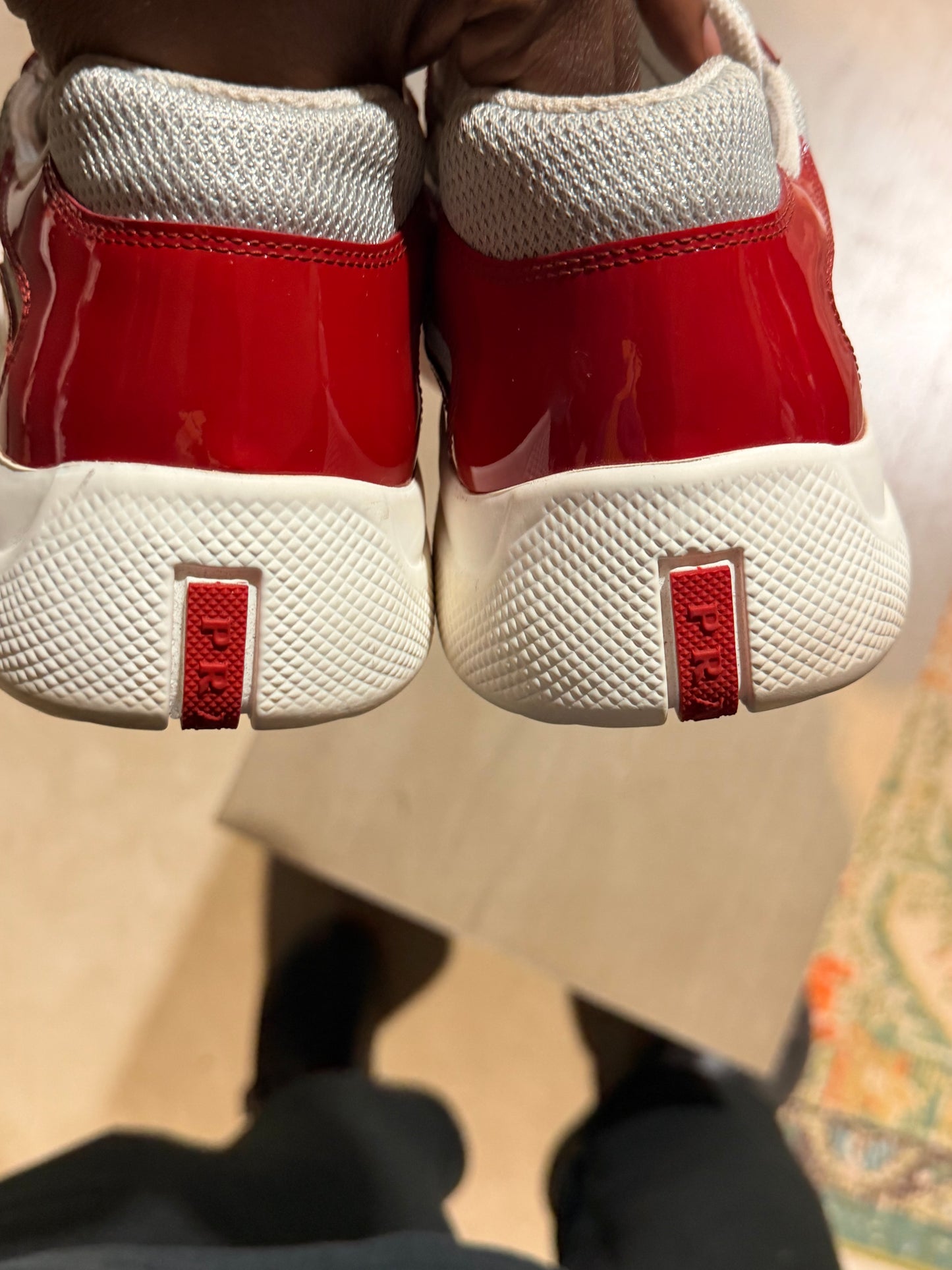 Prada Cup Red/White Used sz 9 NB