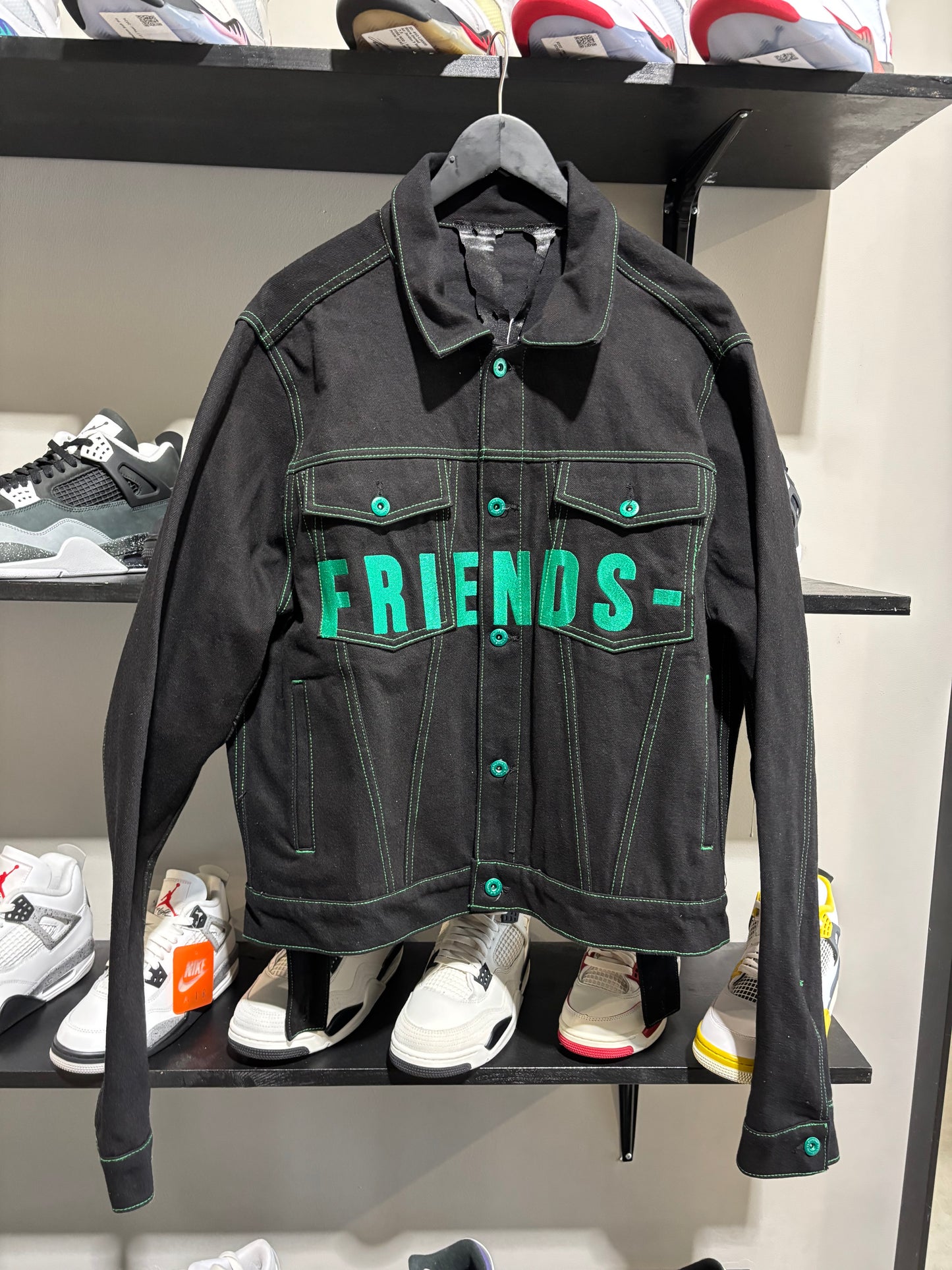 Vlone Green/Black Denim Jacket