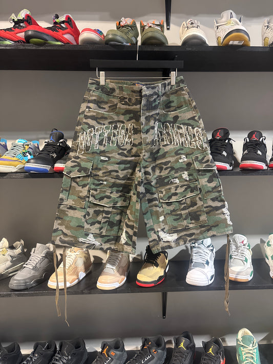 Bottega Desires Camo Shorts