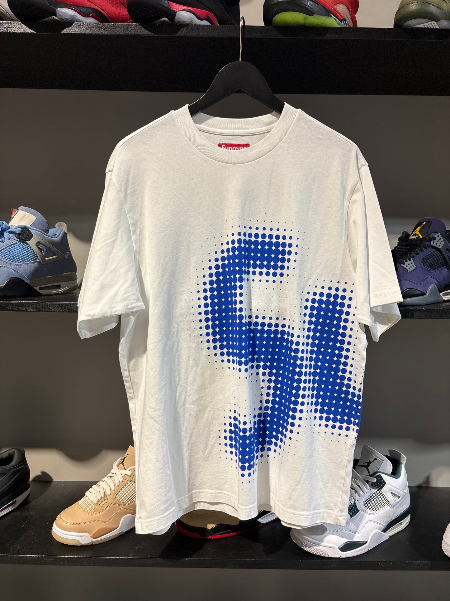 Supreme Halftone Tee White/Blue