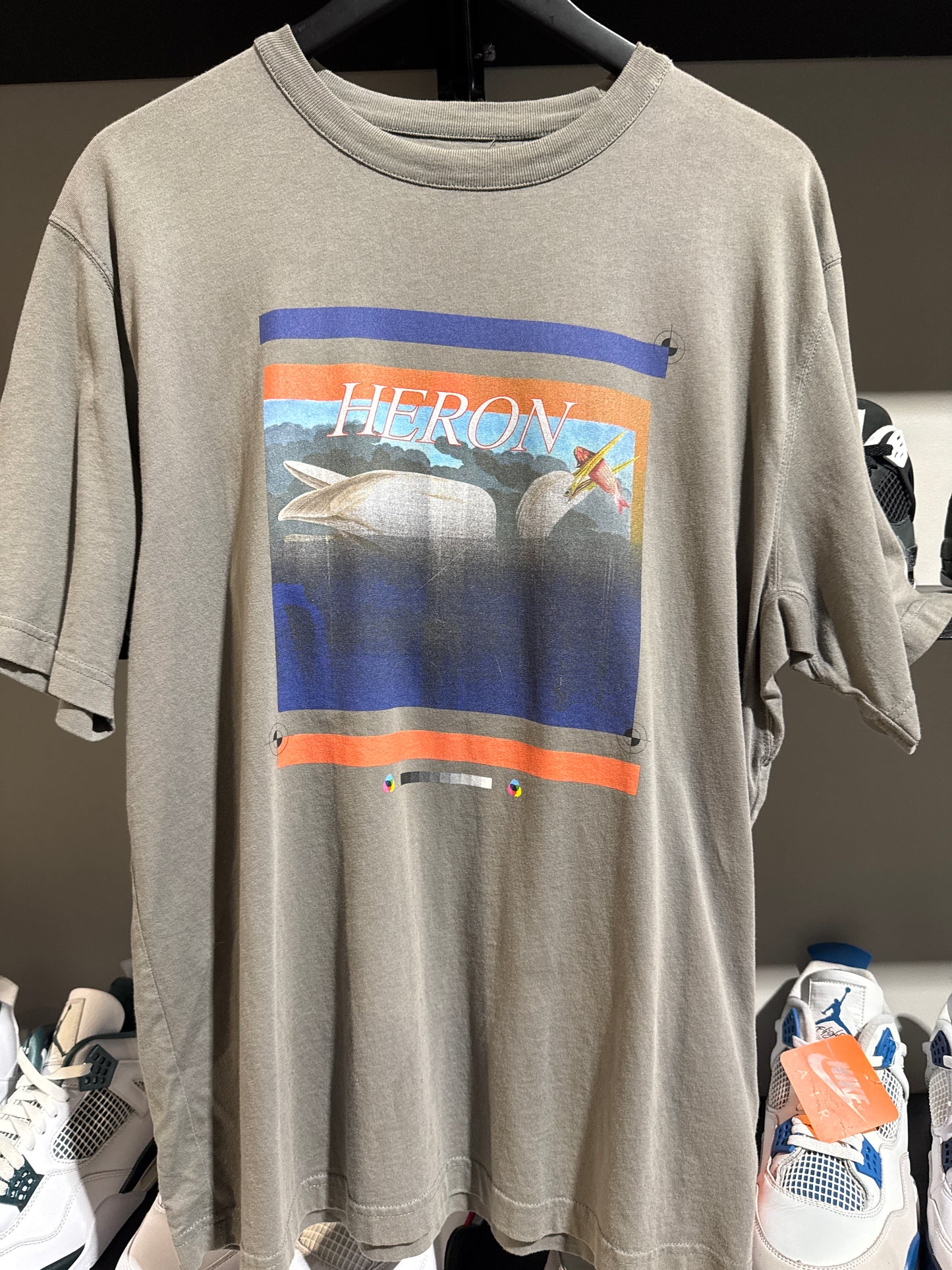 heron Preston misprinted tee grey