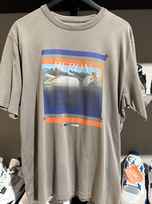 heron Preston misprinted tee grey
