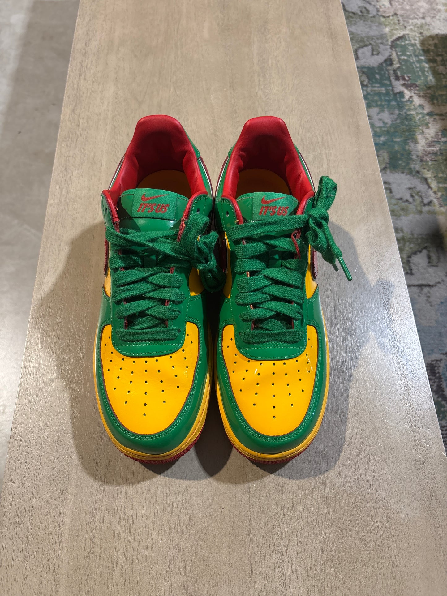Nike AF1 Concrete Lucky Green Used Sz 9.5NB