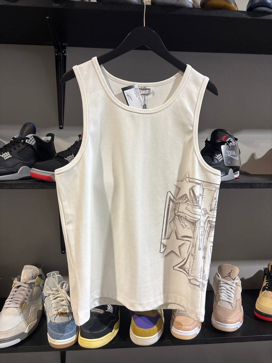 Vale white cross tank top shirt