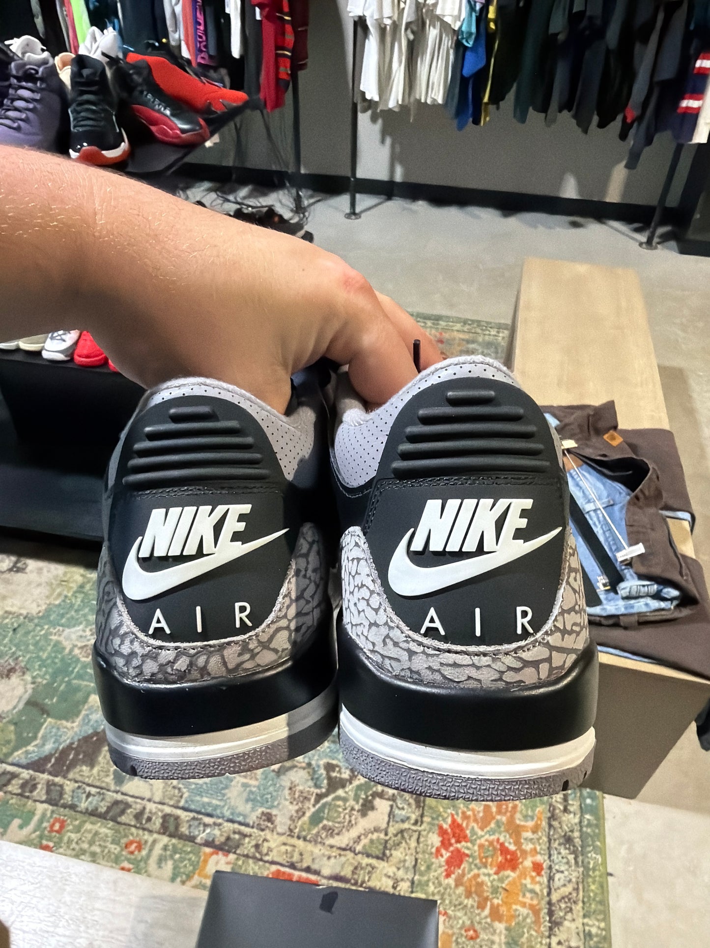 Jordan 3 Black Cement Used Sz 11