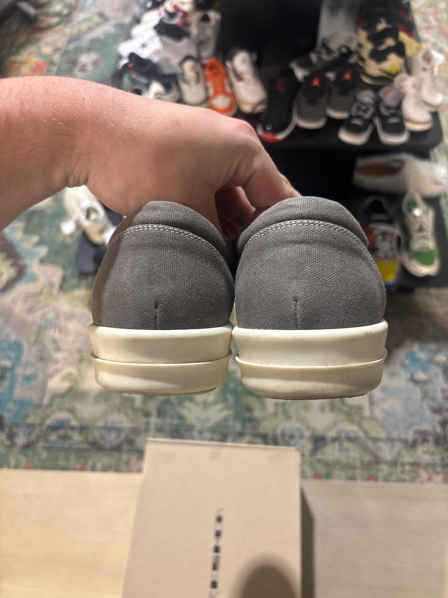 Rick owens vintage sneaker dust milk used sz 11
