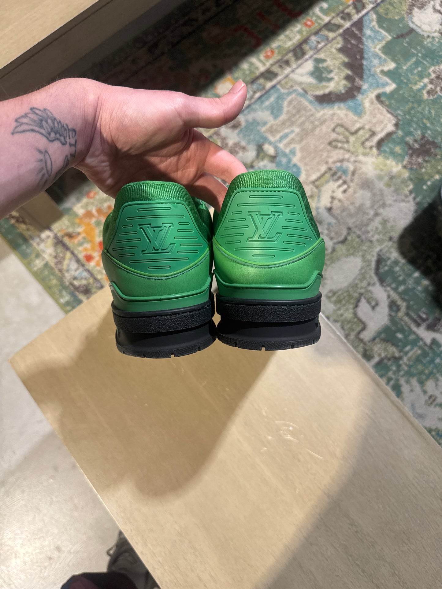 Louis Vuitton Trainer Green Used Sz 10 NB