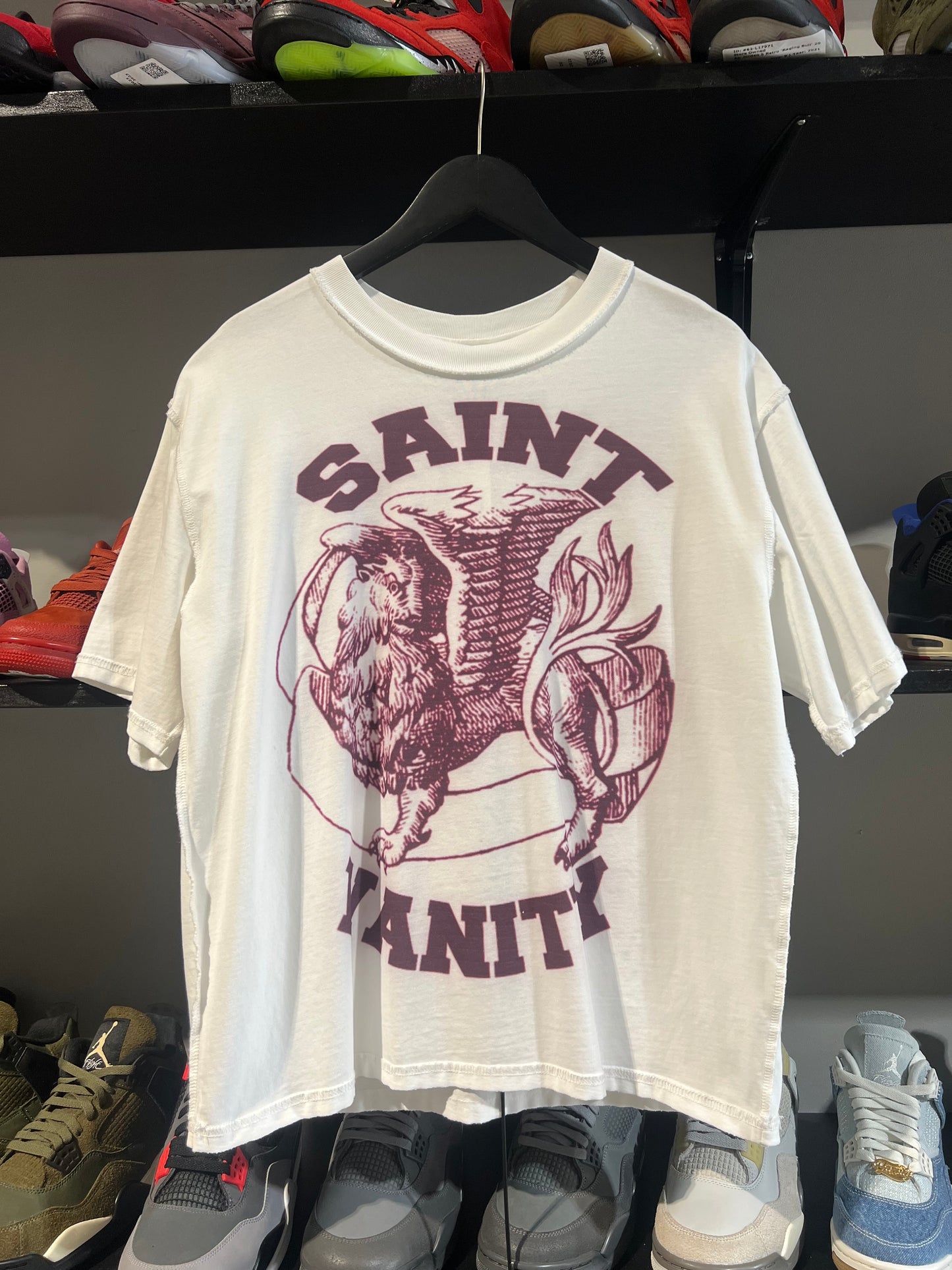 Saint Vanity White/Burgundy Tee