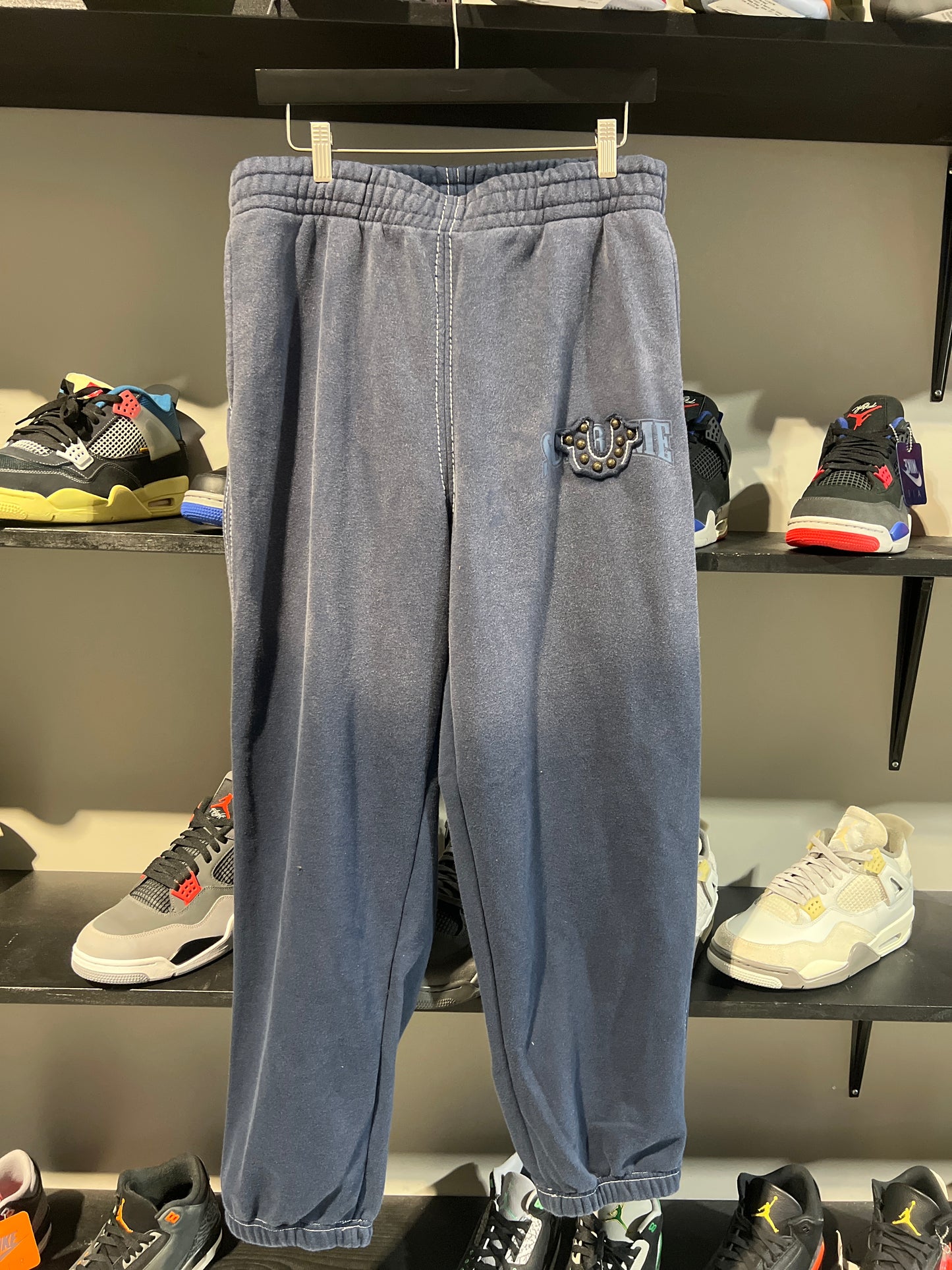 Supreme true religion navy sweatpants 2025
