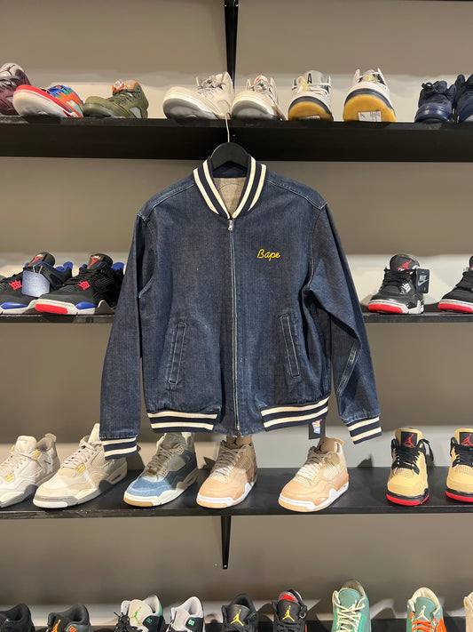 Bape denim coaches jacket