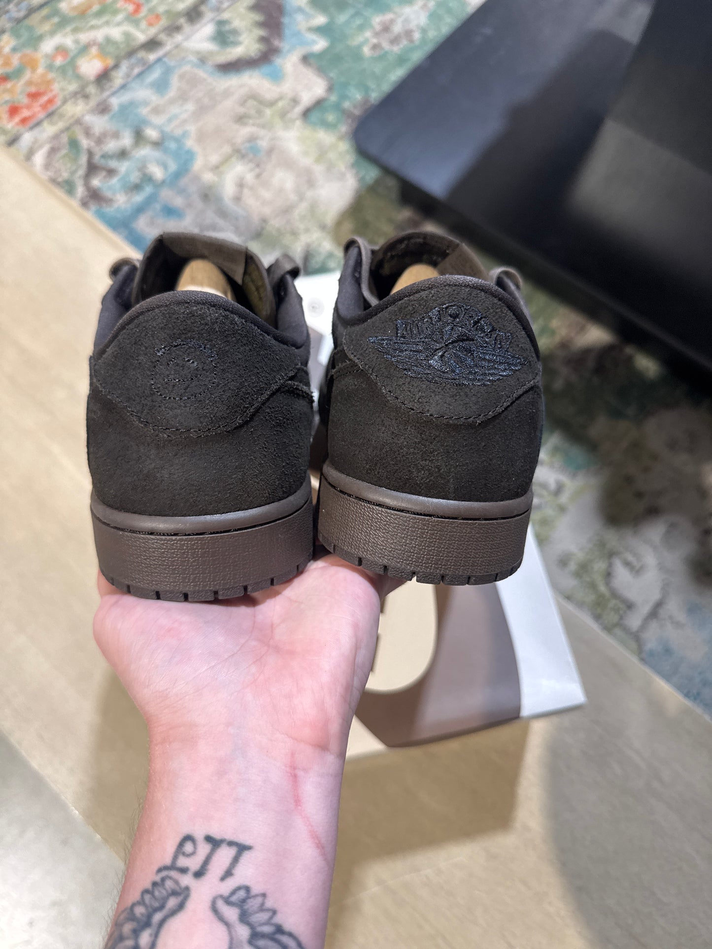 Jordan 1 Travis Scott Velvet Brown Used Sz 12