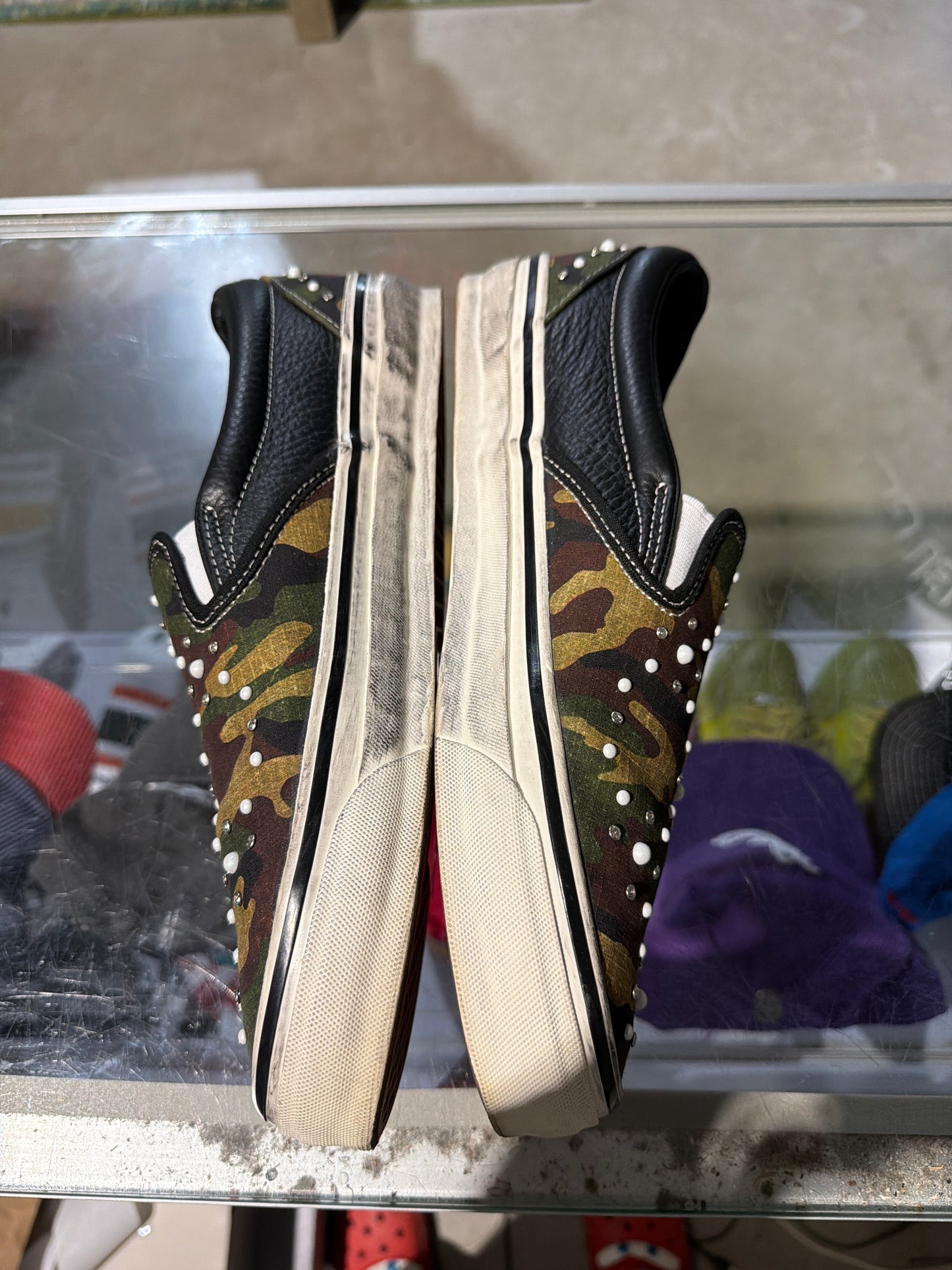 Camo Vans Slip On Pearlized Used Sz 12 NB