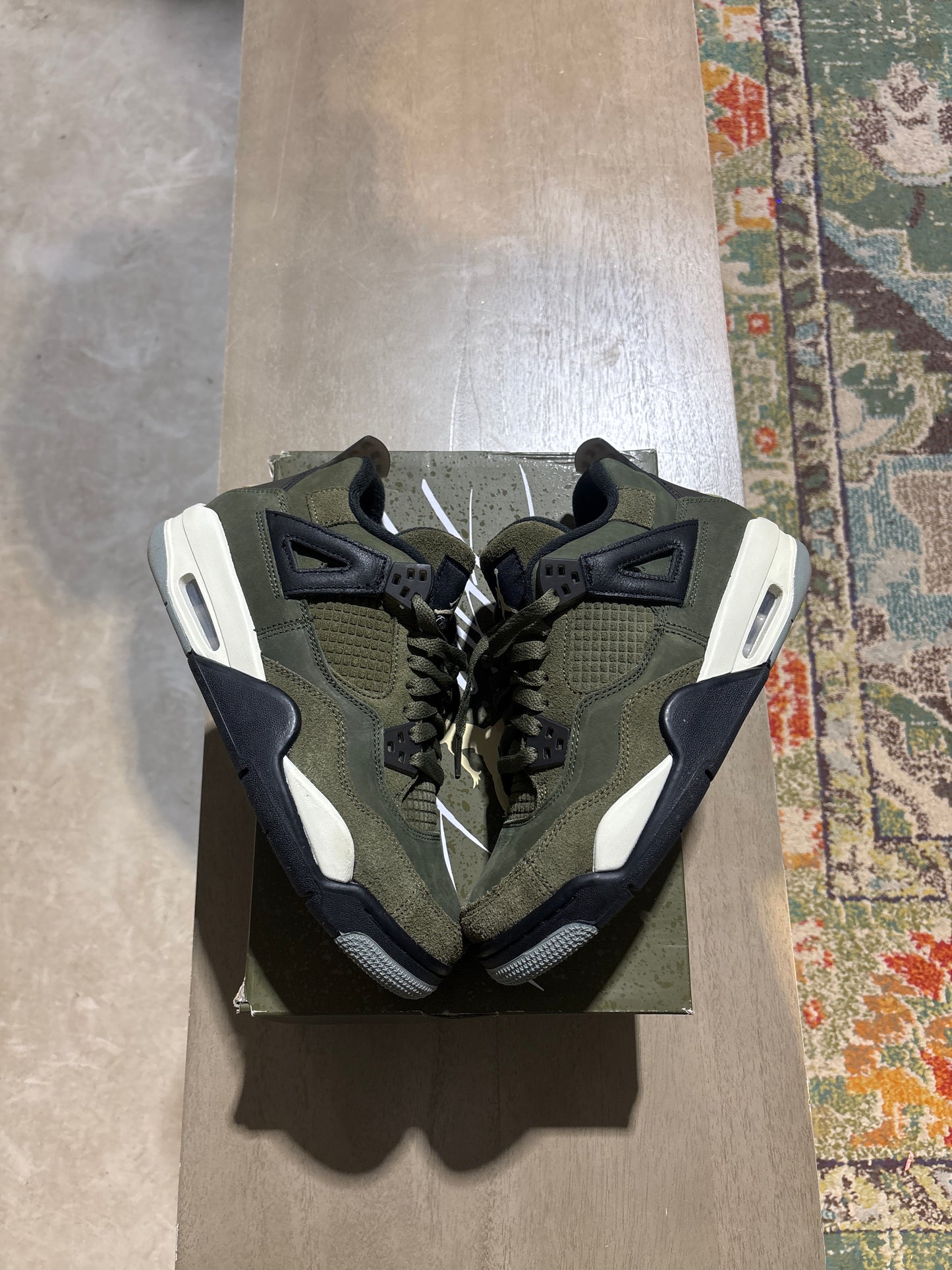 Jordan 4 Craft Olive Used Sz 7Y