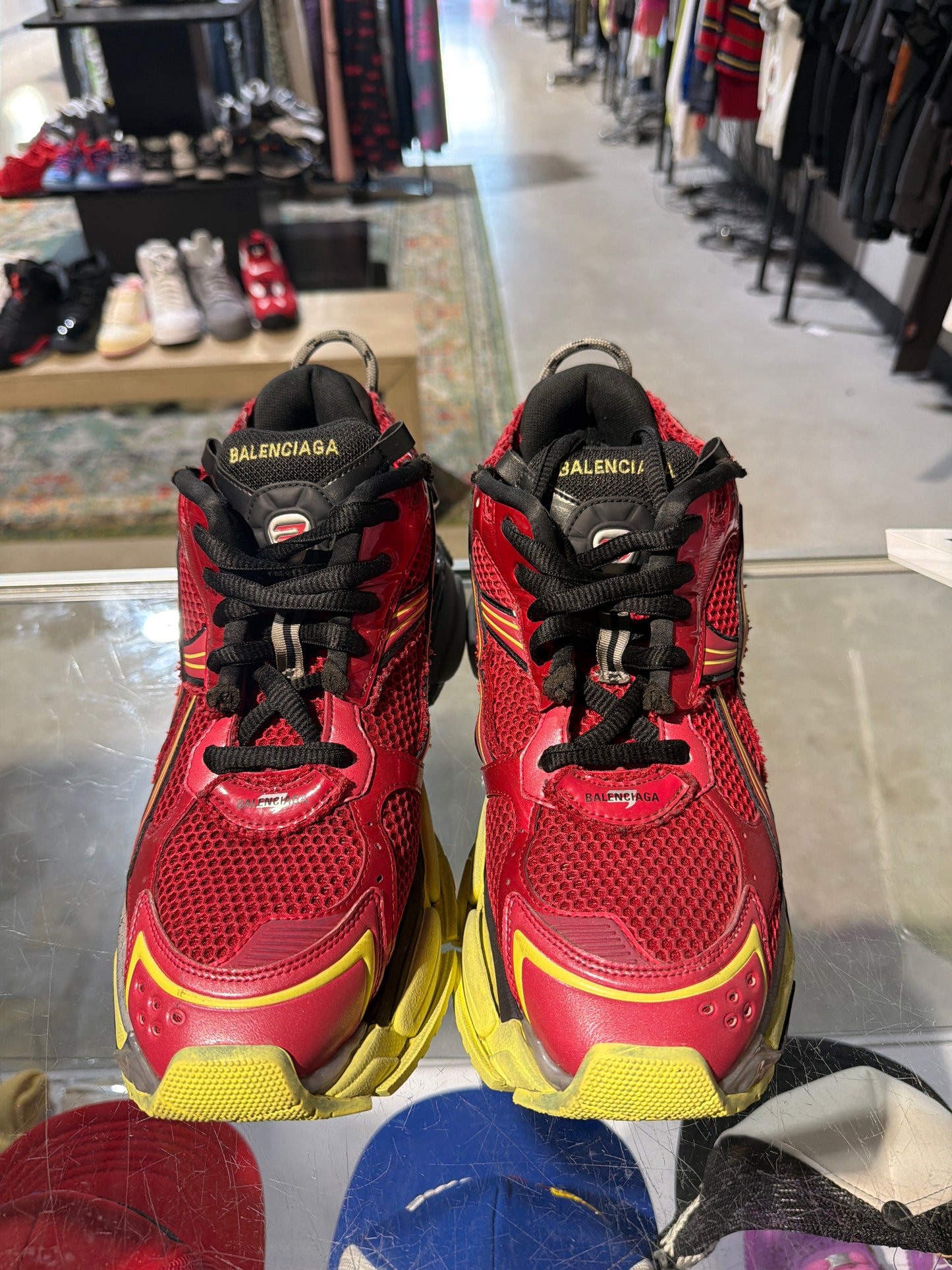 Balenciaga Runner Red /Neon Used Sz 12 NB