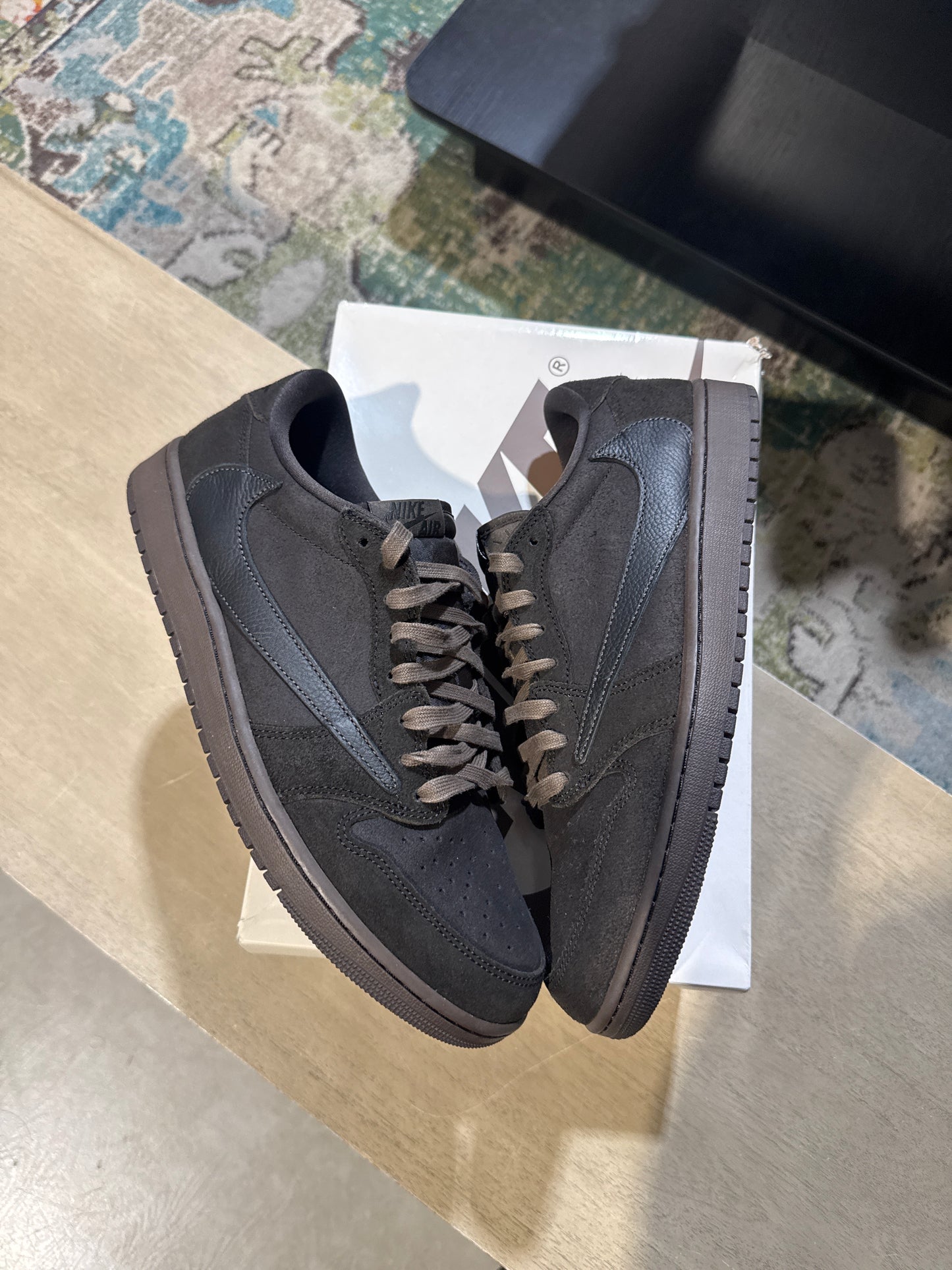 Jordan 1 Travis Scott Velvet Brown Used Sz 12