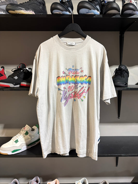 Balenciaga Grey 10 Perc Myself Tee Sz M