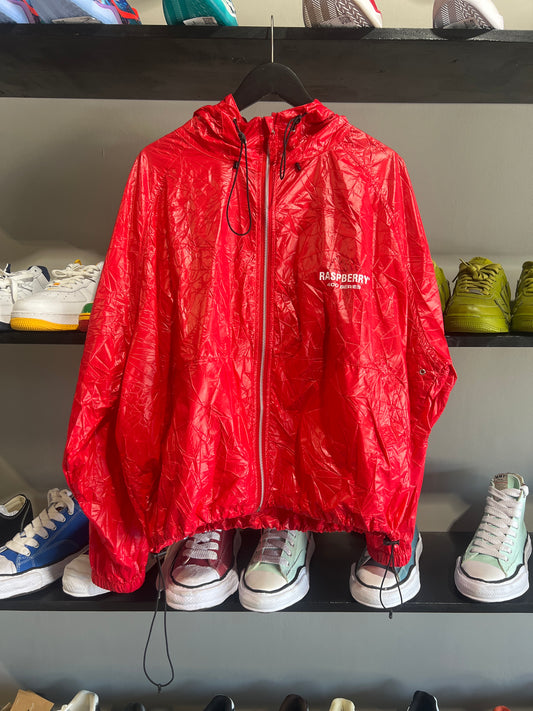 gv gallery red windbreaker zipup