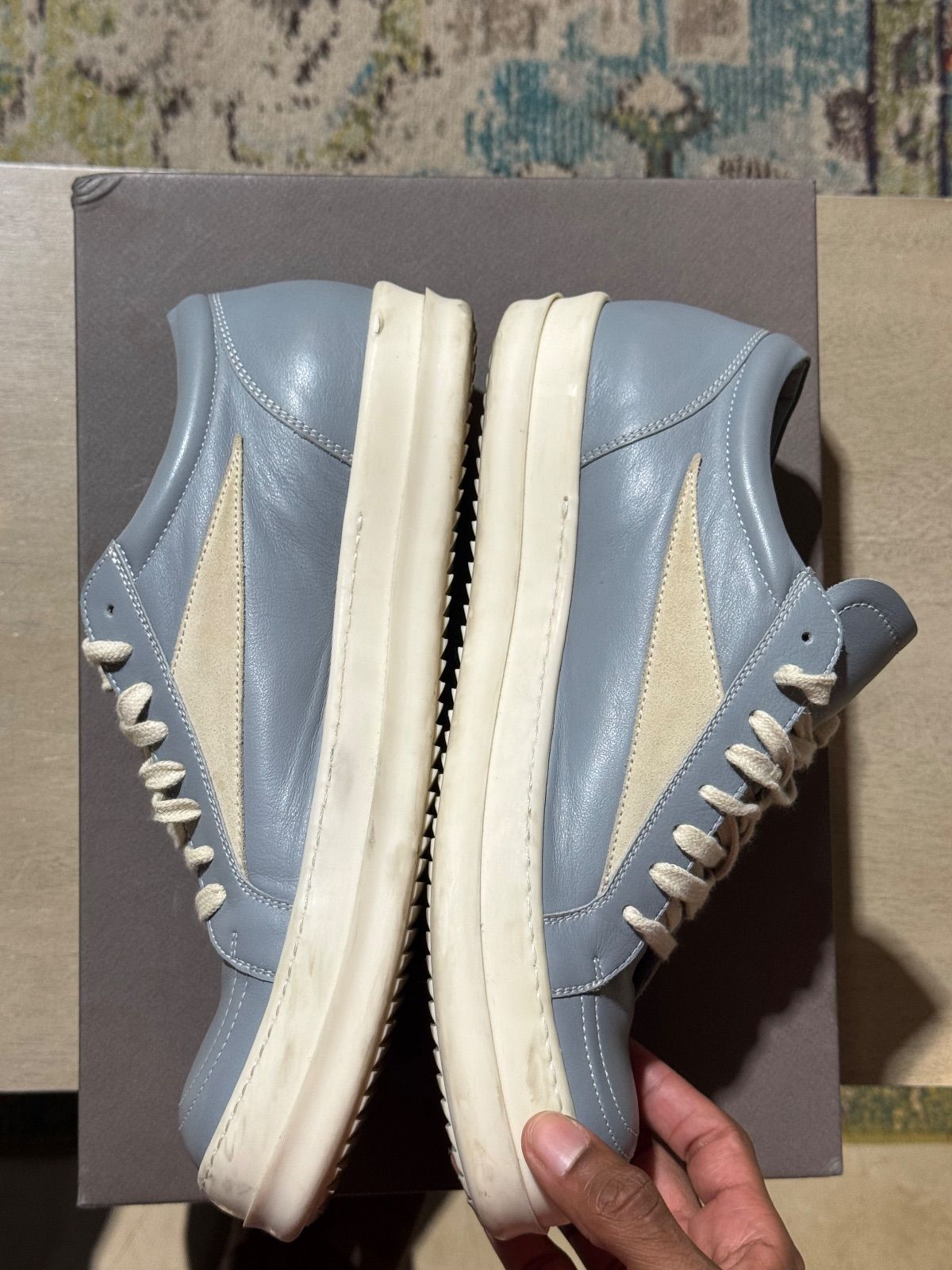 Rick Owens Baby Blue Vintage Sneaker - Pre-Owned